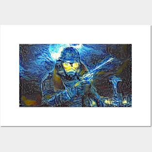 Fallout New Vegas Courier Starry Night Posters and Art